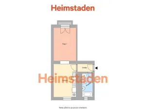 Pronájem bytu 1+1, Ostrava - Poruba, Dělnická, 36 m2