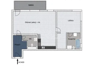 Prodej bytu 2+kk, Praha - Vysočany, Sousedíkova, 60 m2