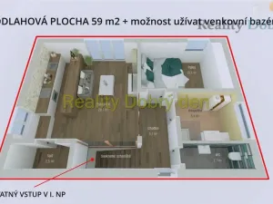 Pronájem bytu 2+kk, Opava, Pekařská, 59 m2