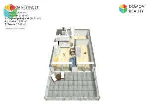 Pronájem bytu 2+kk, Hořovice, Pšeničná, 43 m2