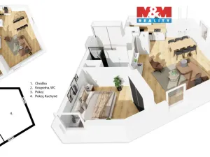 Prodej bytu 2+kk, Praha - Střížkov, Střížkovská, 66 m2