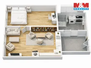 Pronájem bytu 2+kk, Praha - Libeň, U svobodárny, 46 m2