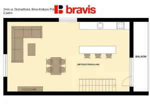 Pronájem bytu 3+kk, Brno, Domažlická, 85 m2