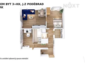 Pronájem bytu 3+kk, Šumperk, J. z Poděbrad, 47 m2