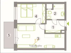 Pronájem bytu 2+kk, Olomouc, Třída Jiřího Pelikána, 49 m2