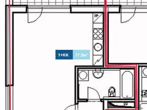 Pronájem bytu 1+kk, Hostivice, Žitná, 46 m2