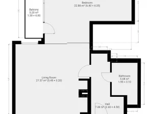 Pronájem bytu 2+kk, Praha - Vokovice, Tibetská, 69 m2