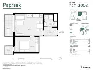 Pronájem bytu 2+kk, Praha - Stodůlky, Hábova, 47 m2