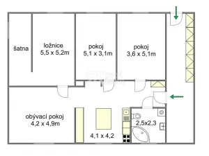 Prodej bytu 4+1, Paseka, 110 m2