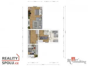 Pronájem bytu 2+kk, Skuteč, Palackého náměstí, 58 m2