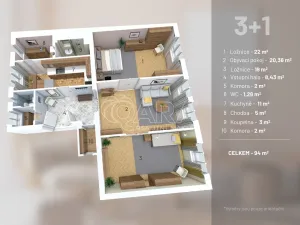 Prodej bytu 3+1, Praha - Nové Město, Podskalská, 94 m2