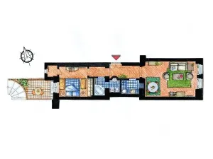 Pronájem bytu 2+1, Praha - Vinohrady, Anny Letenské, 54 m2