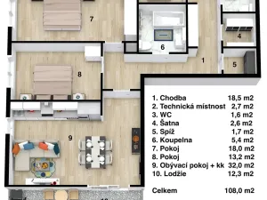 Prodej bytu 3+kk, Liberec, U Slunečních lázní, 96 m2