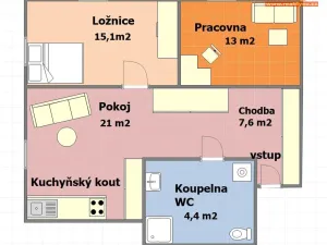 Prodej bytu 3+kk, Hradec Králové - Pražské Předměstí, Břetislavova, 61 m2