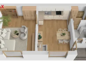 Pronájem bytu 2+kk, Hradec Králové, Bratří Čapků, 48 m2