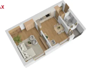 Pronájem bytu 2+kk, Hradec Králové, Bratří Čapků, 48 m2