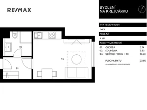 Prodej bytu 1+kk, Praha - Libeň, Novovysočanská, 24 m2