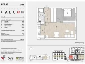 Prodej bytu 2+kk, Mělník, Sokolská, 57 m2