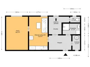 Pronájem bytu 2+kk, České Budějovice - České Budějovice 5, Dělnická, 40 m2