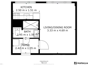 Pronájem bytu 1+kk, Praha - Prosek, Bílinská, 27 m2