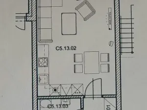 Pronájem bytu 1+kk, Pardubice - Zelené Předměstí, Pod Vinicí, 33 m2