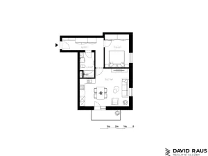 Prodej bytu 2+kk, Bystřice nad Pernštejnem, Forota, 54 m2
