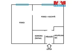 Pronájem bytu 2+kk, Ostrava - Vítkovice, Ruská, 59 m2