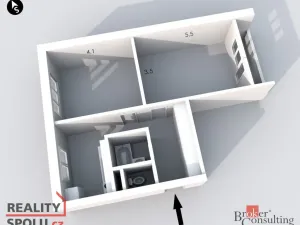 Pronájem bytu 2+1, Ostrava - Poruba, Porubská, 56 m2