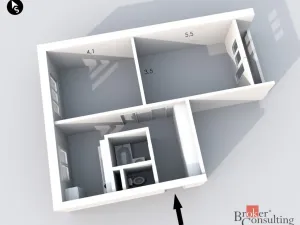 Pronájem bytu 2+1, Ostrava - Poruba, Porubská, 56 m2