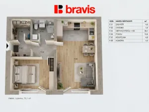 Prodej bytu 2+kk, Lipůvka, 73 m2