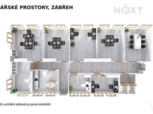 Pronájem kanceláře, Zábřeh, Na Řádkách, 17 m2