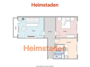 Pronájem bytu 2+1, Karviná - Fryštát, Svatováclavská, 56 m2
