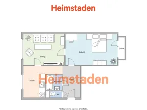 Pronájem bytu 2+1, Karviná - Nové Město, Janského, 51 m2
