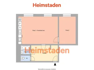 Pronájem bytu 2+kk, Ostrava - Poruba, Alšova, 57 m2