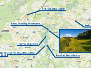 Prodej louky, Milešov, 4358 m2