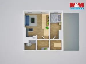 Prodej bytu 2+kk, Teplice - Trnovany, Přítkovská, 47 m2