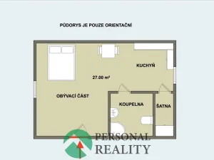 Pronájem bytu 1+kk, Lázně Kynžvart, Malé nám., 27 m2