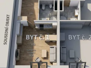 Pronájem bytu 1+kk, Lanškroun - Ostrovské Předměstí, Na Valech, 40 m2