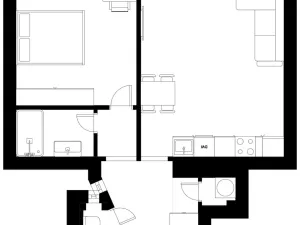 Pronájem bytu 2+kk, Praha - Nusle, U křížku, 50 m2