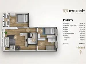 Pronájem bytu 4+kk, Litoměřice, Družstevní, 64 m2