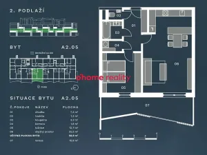 Prodej bytu 2+kk, Olomouc, Okružní, 59 m2