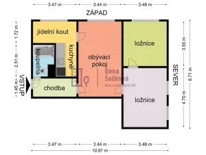 Pronájem bytu 3+1, Jindřichův Hradec, sídliště Vajgar, 68 m2
