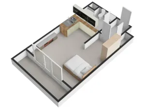 Pronájem bytu 1+kk, Praha - Smíchov, Randova, 40 m2