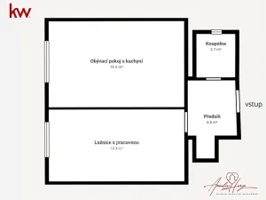 Pronájem bytu 2+kk, Praha - Žižkov, Žerotínova, 45 m2