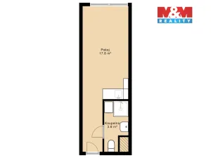 Prodej bytu 1+kk, Praha - Jinonice, Peroutkova, 23 m2