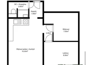 Prodej bytu 3+kk, Praha - Kamýk, Cholupická, 46 m2