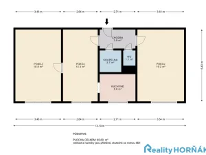 Prodej bytu 3+1, Dražíč, 56 m2