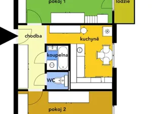 Prodej bytu 2+1, Brno, Souběžná, 57 m2