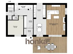 Pronájem rodinného domu, Kosoř, K Lomu, 263 m2