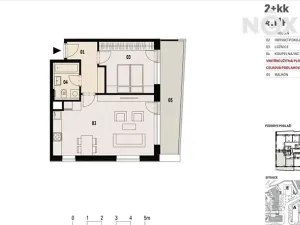 Prodej bytu 2+kk, Praha - Žižkov, Olgy Havlové, 54 m2